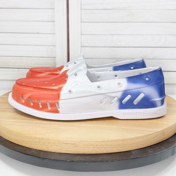 Sperry Original Float Water Boat Shoe Firecracker Popsicle Red White Blue 8 - Picture 3 of 12